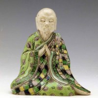 Lot 151 - Chinese biscuit Famille Verte Jiang Boshi Yang