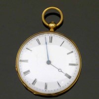 Lot 284 - Yellow metal fob watch