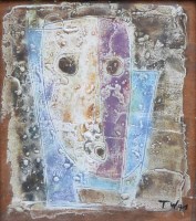 Lot 309 - Tadeusz Was, Abstract mask, mixed media.