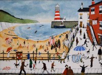Lot 342 - John Hanley, Best Day of the Week, oil.
