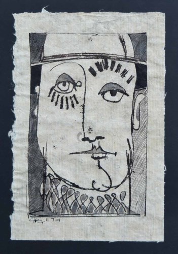 361 - Geoffrey Key, Pierrot Study II, ink.