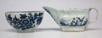 Lot 163 - Lowestoft cream boat circa 1770   painted with