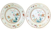 Lot 540 - Pair Famille Rose plates.