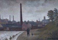 Lot 614 - Roger Hampson, By the Croal, Bolton, oil.