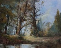 Lot 628 - Elizabeth Bradley, Rural view, oil.