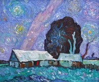 Lot 668 - Pavel Lazarev, Night, oil.