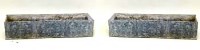 Lot 855 - Pair of cast lead rectangular plant troughs