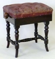 Lot 905 - Victorian rosewood piano stool