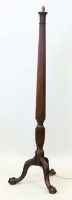 Lot 924 - Mahogany reeded column standard lamp