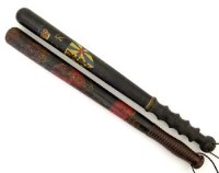 Lot 9 - Two polychrome truncheons.