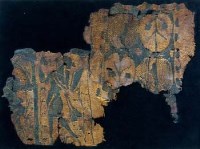 Lot 22 - Three framed fragments of coptic tapestry, two