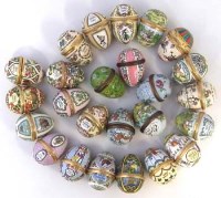 Lot 28 - 25 Halcyon Days Easter Eggs From 1st Production