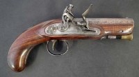 Lot 78 - Flintlock pocket pistol by Johnson