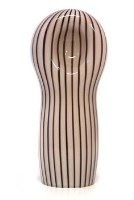 Lot 137 - Opaque and brown striped glass table lamp.