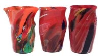 Lot 140 - Three Murano glass vases (Goto del maestzo atas).