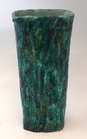 Lot 158 - Gambone square section vase.