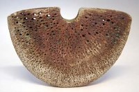 Lot 164 - Alan Wallwork vase crescent shape.