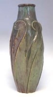 Lot 173 - Sarreguemines spiral flute tall vase.