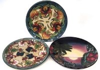 Lot 188 - Three Moorcroft collectors club plates.