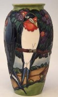 Lot 189 - Moorcroft Swallows vase.