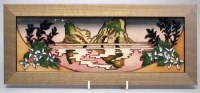 Lot 210 - Moorcroft plaque   decorated with Farewell Beach