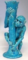 Lot 252 - Majolica Monkey.