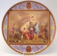 Lot 257 - Vienna plaque signed F. Denk framed.
