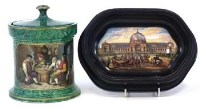 Lot 275 - Prattware Humidora and Alexandra Palace(2)