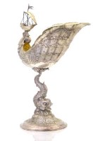 Lot 298 - Swedish nautilus table salt