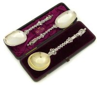 Lot 299 - Cased apostle spoon and two others (3).