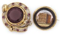 Lot 333 - Micro moasaic circular brooch of the Pantheon