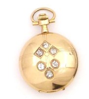 Lot 417 - Le Parc gold and diamond pendant watch