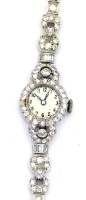 Lot 425 - Lady's diamond cocktail watch