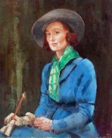 Lot 445 - Ellis Silas, Portrait of the artist's wife, oil.