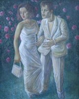 Lot 447 - Cameron Galt, Summer Madness, tempera.