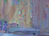 Lot 457 - Michelle Leigh, Florence, oil.