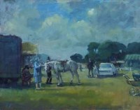 Lot 459 - Alfred Ackrill, Daisy Nook Fair, oil.