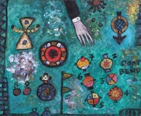 Lot 468 - Alan Davie, The Magician's New Trick, oil.