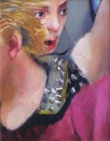 Lot 474 - Robert Lenkiewicz, Two punks, oil.