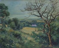 Lot 482 - Max Hofler, Rural view, oil.