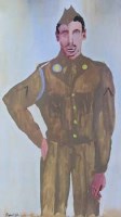 Lot 483 - Rodney Gladwell, American Soldier, watercolour.