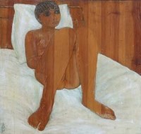 Lot 510 - Alex Portner, The Girl on the Bed, oil.
