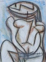 Lot 530 - Roy Turner Durrant, Figural study, m/m.