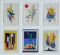 Lot 543 - Edward Rogers, Abstract designs, watercolour (6).