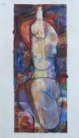 Lot 557 - M. Tiola, Figural studies, mixed media.
