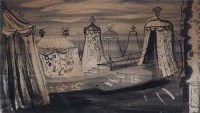 Lot 561 - John Piper, Stage design for 'Carousel', ink and wash.
