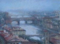 Lot 566 - Marc Grimshaw, Florence, pastel.