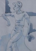 Lot 575 - Albert Wainwright, Figure studies, ink (4).