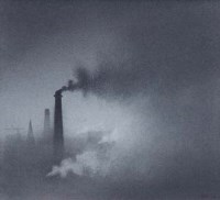 Lot 577 - Trevor Grimshaw, Northern industrial landscape, pencil.