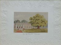 Lot 635 - Charles d'Oyley, Flag Staff Bungalow, Barrackpore, watercolour.